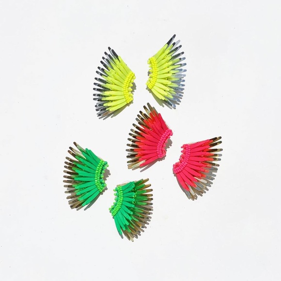 Mignonne Gavigan mini Madeline yellow earrings NWT - Picture 3 of 4